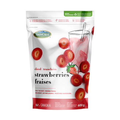 SNOW CREST SLICE STRAWBERRIES 600G
