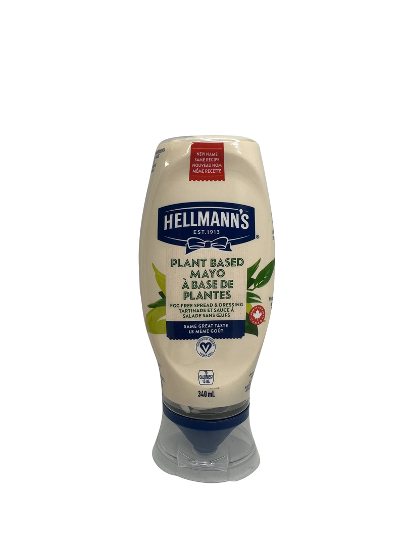 HELLMANNS PLANT BASED MAYONNAISE SQUEEZE 340ML
