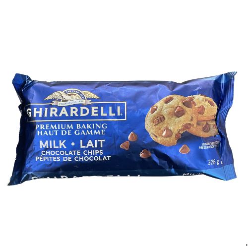 GHIRARDELLI MILK CHOCOLATE CHIPS 326G