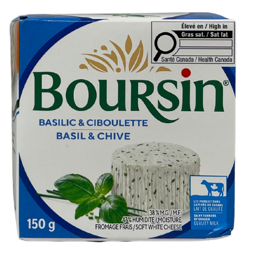 BOURSIN BASIL CHIVE 150G