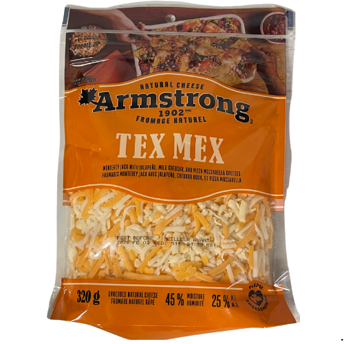 ARMSTRONG TEX MEX SHREDDED CHEESE 320G