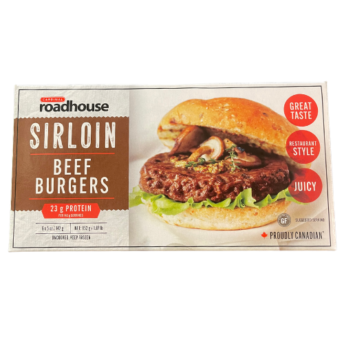 CARDINAL ROADHOUSE SIRLOIN BURGERS 906G