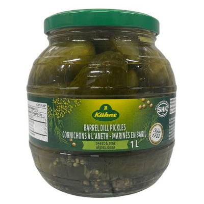 KUHNE BARREL DILL PICKLES SWEET & SOUR 1L