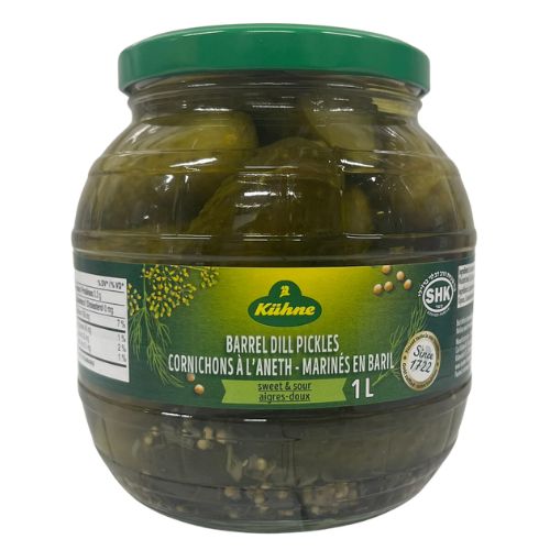 KUHNE BARREL DILL PICKLES SWEET & SOUR 1L