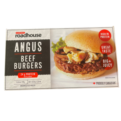 CARDINAL ROADHOUSE ANGUS BEEF BURGERS 906G