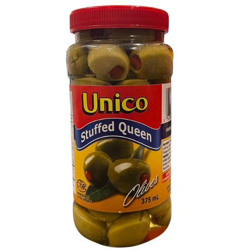 UNICO STUFFED QUEEN OLIVES 375ML