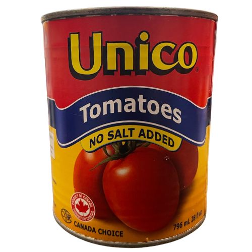UNICO PLUM TOMATOES NO SALT 796ML