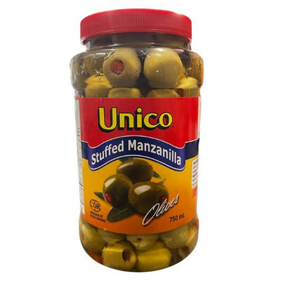 UNICO STUFFED MANZANILLA OLIVES 750ML