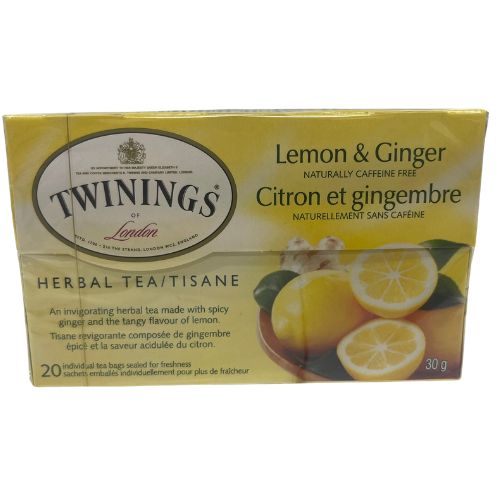 TWININGS LEMON GINGER TEA 30G