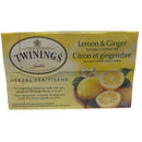 TWININGS LEMON GINGER TEA 30G