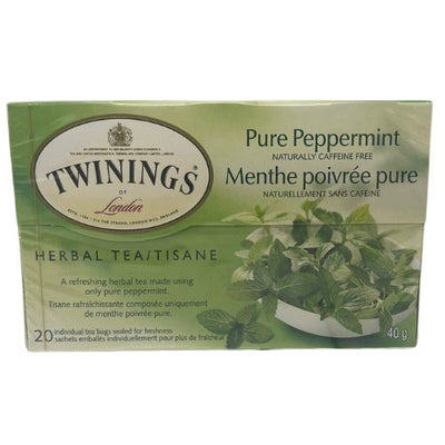TWININGS PURE PEPPERMINT TEA 40G