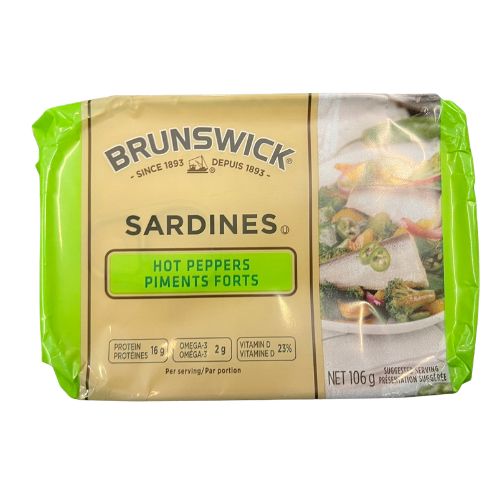 BRUNSWICK SARDINE HOT PEPPERS 106G