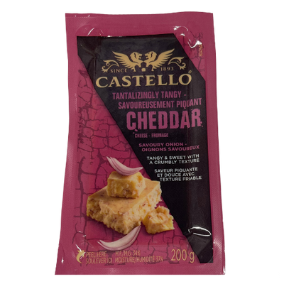CASTELLO ONION CHEDDAR 200G