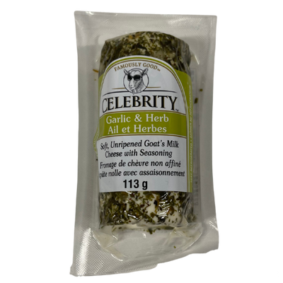 CELEBRITY GARLIC & HERB GOAT CHEESE 113G