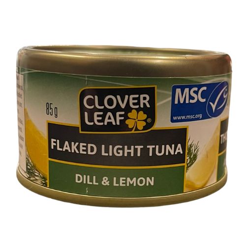 CLOVER LEAF FLAKED LIGHT TUNA LEMON & GINGER 85G