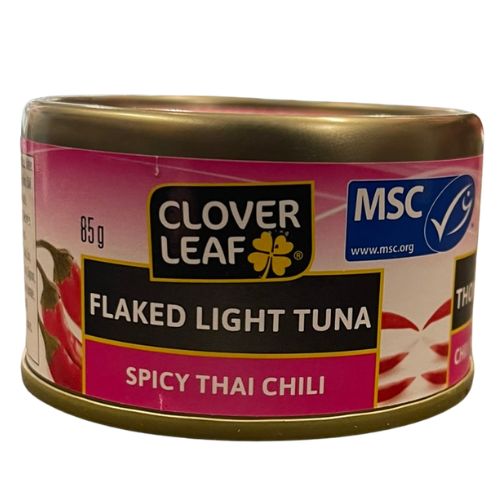 CLOVER LEAF FLAKED LIGHT TUNA SPICY THAI 85G