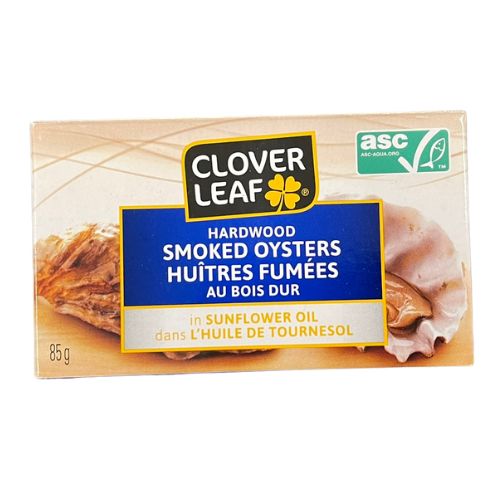 CLOVER LEAF SMOKED OYSTERS IN SUNFLOWER OIL 85G