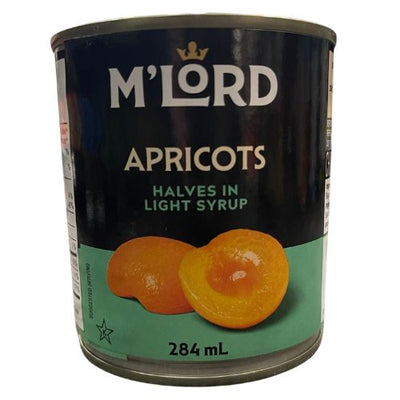 M'LORD APRICOT HALVES IN LIGHT SYRUP 284ML