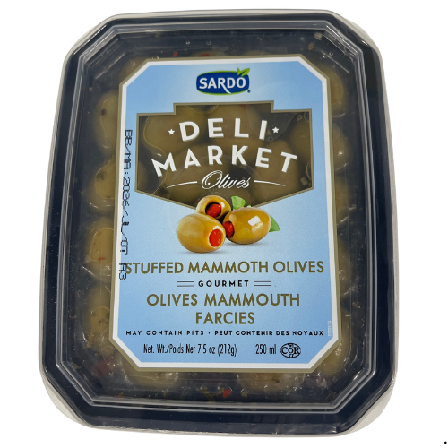 SARDO STUFFED MAMMOTH OLIVES 250ML