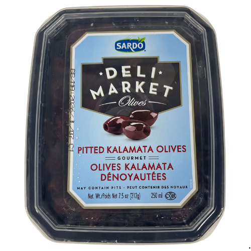 SARDO PITTED KALAMAT OLIVES 250ML